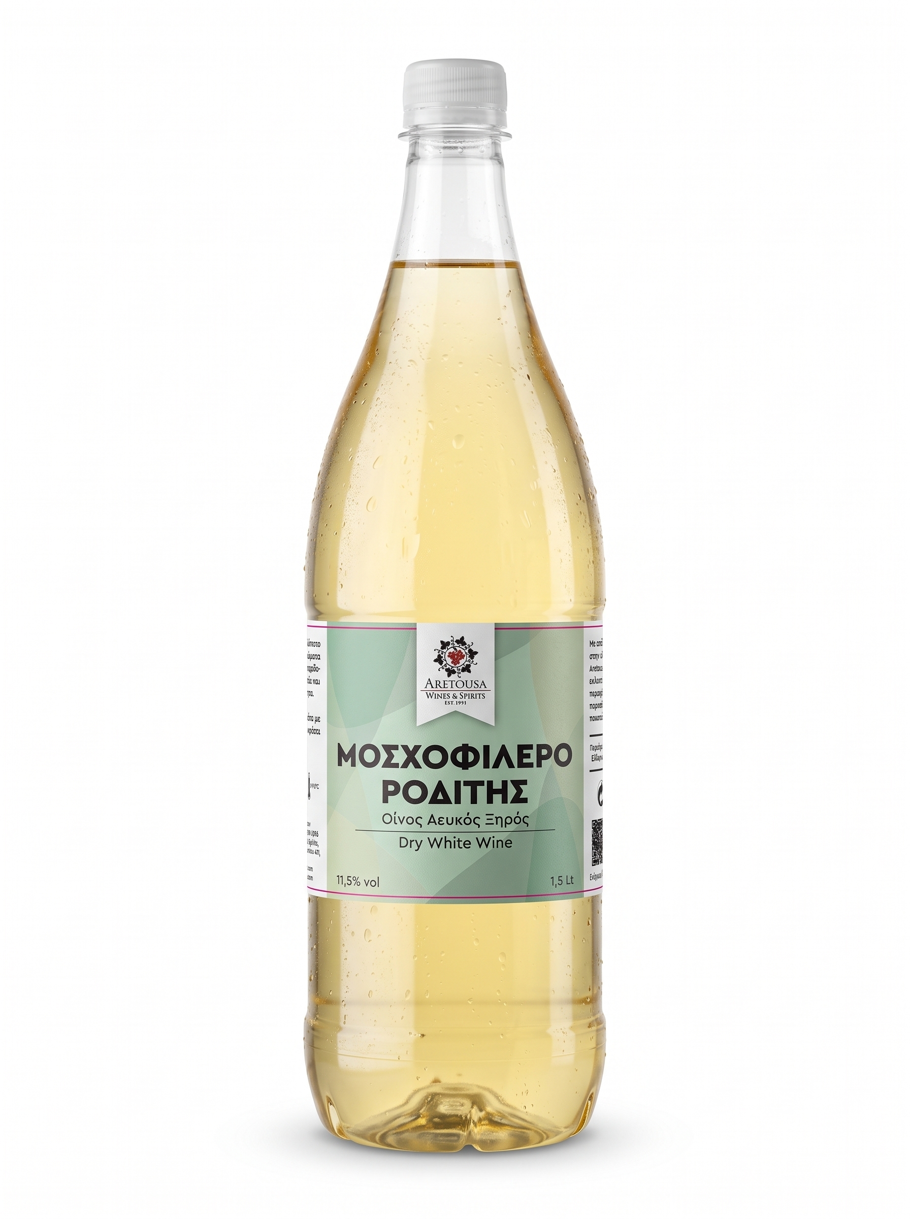 Οίνος Λευκός Ξηρός Μοσχοφίλερο Ροδίτης Pet 1.5 Lt